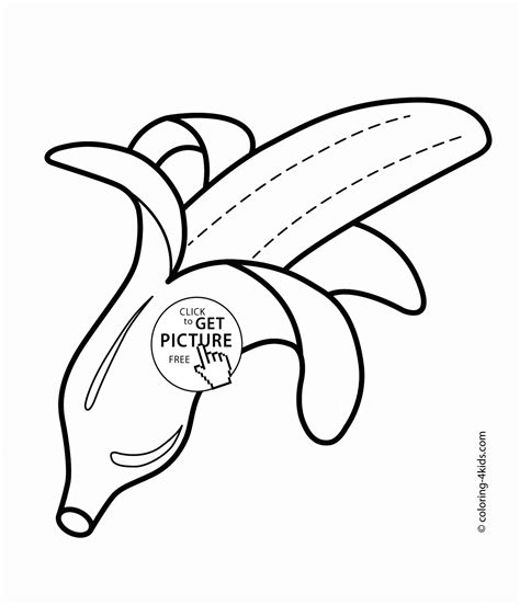 banana fruit coloring page  kids fruits coloring pages printables