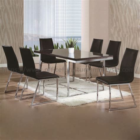ft  seater rectangular top glass dining table set meja makan set