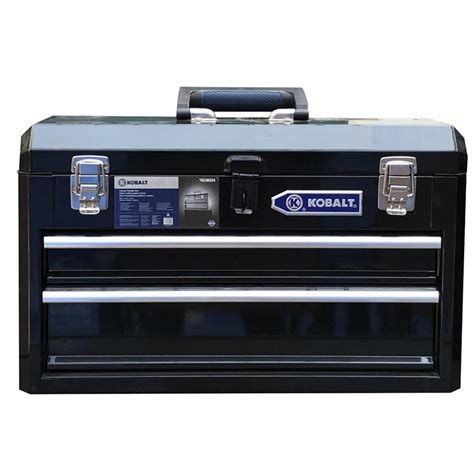 Kobalt Portable 20 6 In 2 Drawer Black Steel Lockable Tool Box At