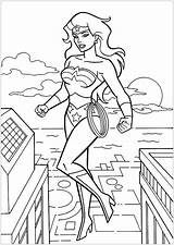Wonder Woman Coloring Pages Kids Children Super Simple sketch template