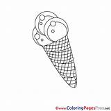 Coloring Ice Cream Printable Sheets Sheet Pages Title sketch template