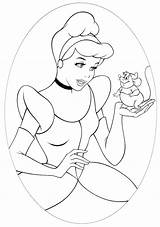 Cinderella Coloring Pages Disney Printable Print Princess Color Kids Sheets Water Just Add H2o Drawing Mice Clipart Princesses Walt Book sketch template