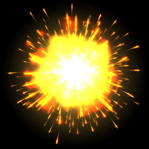 powerful explosion  black background vector  vector art