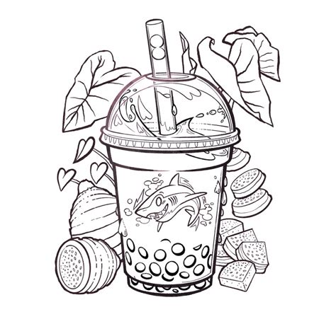 boba coloring pages printable