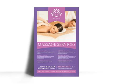 Massage Services Offered Poster Template Mycreativeshop