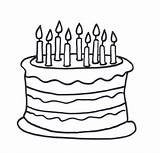 Birthday Cake Coloring Pages Colouring Color Printable 30th Getdrawings Getcolorings sketch template