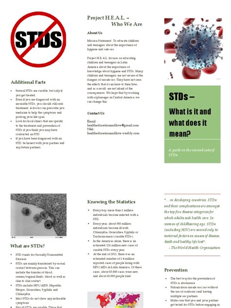 std brochure sexually transmitted infection sexual health