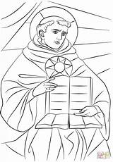 Colorare Aquinas Saint Disegno Aquino Tommaso Philosophy sketch template