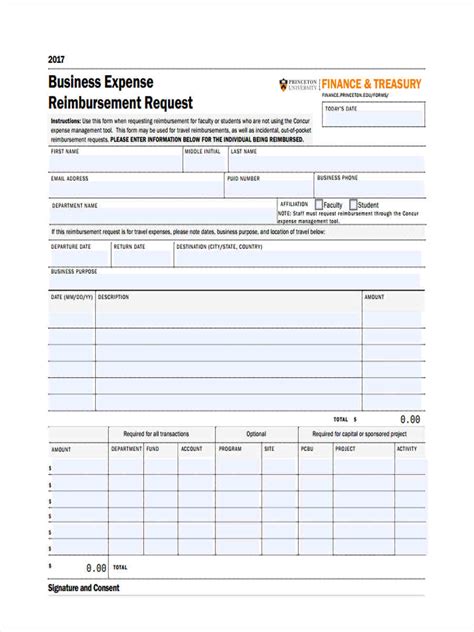 sample request  reimbursement forms  ms word  excel