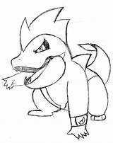 Croconaw Pokemon sketch template