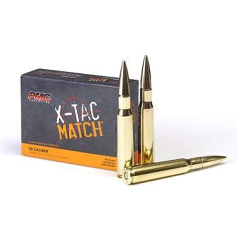 Pmc 50 Bmg Ammunition Bronze Pmc50a 660 Grain Full Metal Jacket 10 Rounds