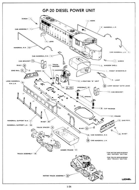 lionel train parts diagram