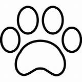 Paw Outline Print Dog Svg Vector Paws Icon Cat Coloring Foot Puppy Transparent Patrol Pages Clip Icons Clipart Background Animal sketch template