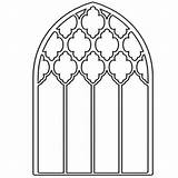 Window Coloring Windows Gothic Church Glass Stained Pages Die Box Drawing Laser Dies Architecture Luminary Grand Poppystamps Popular Memory Frames sketch template