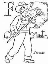 Coloring Pages Labor Printable Farmer sketch template