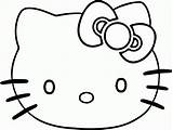 Coloring Hello Kitty Face Wecoloringpage sketch template