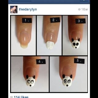panda bears nail designs nail art summer nails
