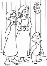 Pan Peter Coloring Pages Wendy Darling Michael Disney Printable Colouring Peterpan Getcolorings Pete Printablecolouringpages Color sketch template