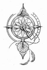 Compass Tattoo Rose Nautical Tattoos Deviantart Commission Mandala Designs Anchor Stencil Catcher Dream Cool Choose Board sketch template