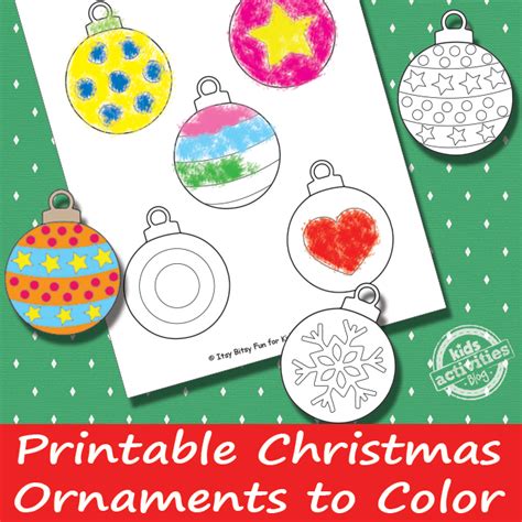 printable christmas ornaments  kids printable