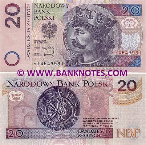 poland  zlotych  polish currency bank notes paper money  polska banknotes  polonia