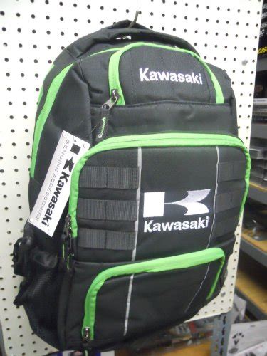 automotive motorcycle and atv kawasaki genuine laptop backpack green black for motorcycle
