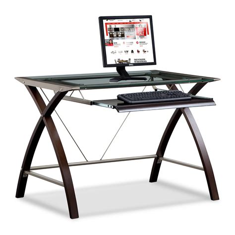 Orion Computer Desk With Keyboard Tray Merlot And