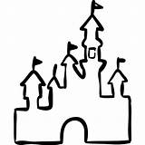 Disney Castle Outline Silhouette Clipart Walt Cinderella Hand Drawn Vector Icon Travel Drawing Fantasy Transparent Svg Mickey Icons Buildings Outlined sketch template