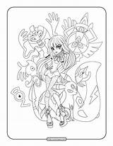 Pokemon Monster Coloring Printable Pages High sketch template