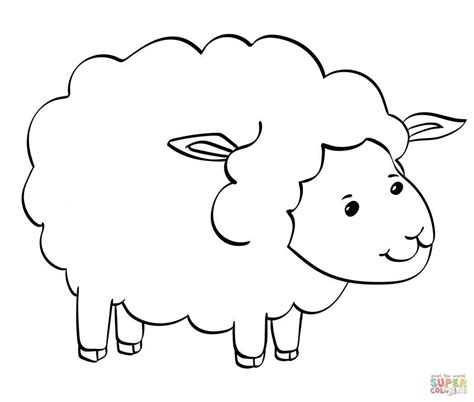 coloring page  sheep  printable coloring pages cute