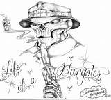 Gangster Thug Gansta sketch template