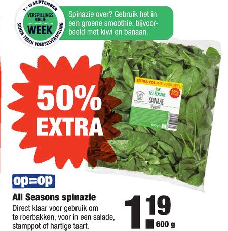 spinazie folder aanbieding bij aldi details