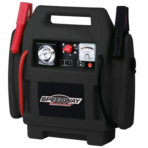 speedway emergency car jump starter  compressor  rechargeable battery   home depot
