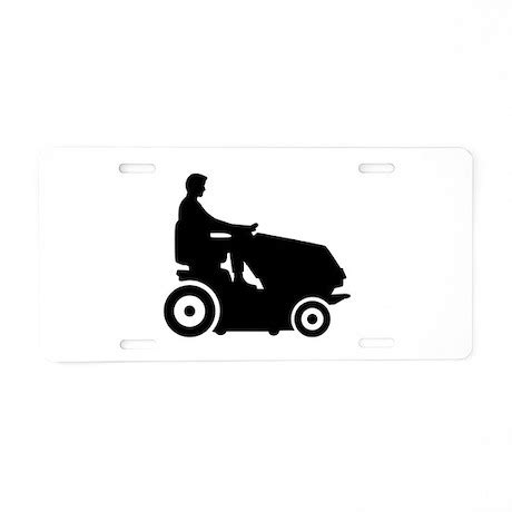 lawn mower driver aluminum license plate  giftuniverse
