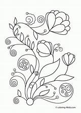 Coloring Pages Spring Adults Printable Flowers Color Kids Creativity Recognition Ages Develop Skills Focus Motor Way Fun sketch template
