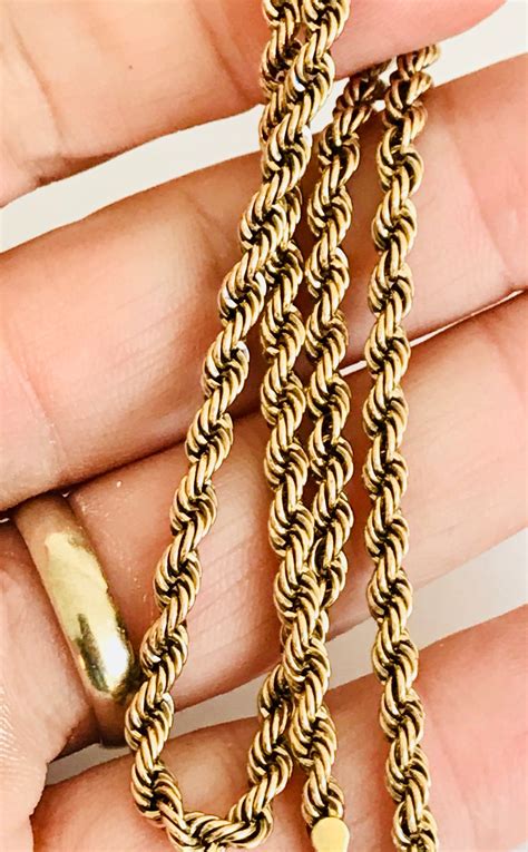 vintage ct gold rope chain fully hallmarked
