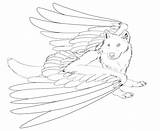 Winged Lineart Wings sketch template