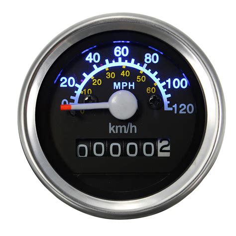 motorcycle universal speedometer odometer led backlight gauge kmh mph alexnldcom