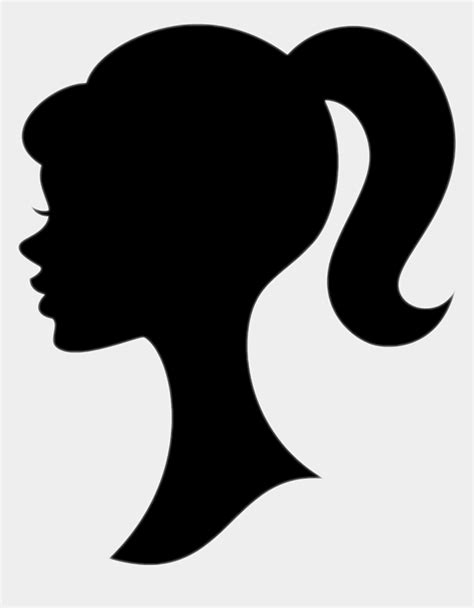 Silhouette Barbie Black Hair Girl Woman Freetoedit Barbie Head