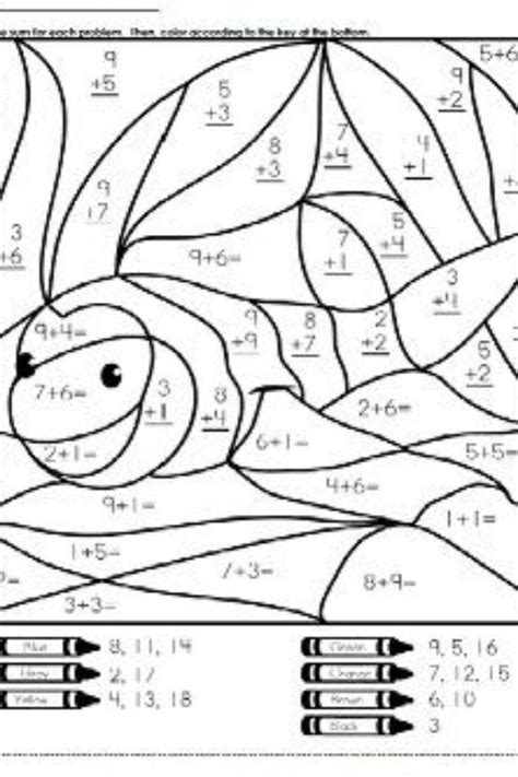 addition worksheets  coloring   math coloring