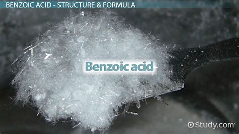 benzoic acid structure formula  video lesson transcript