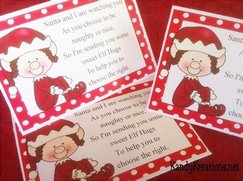 elf hugs christmas candy topper printable everyday parties