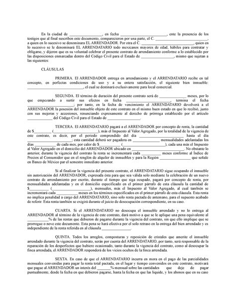 contrato local comercial derecho civil uaemex studocu