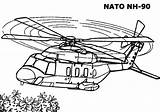 Coloring Pages Helicopter Nato Nh Mission sketch template