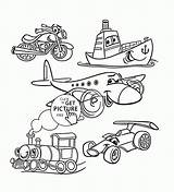 Coloring Transportation Pages Vehicles Toddlers Transport Cartoon Kids Printable Preschool Sheets Color Wuppsy Book Print Military Tractor Truck Ford Set sketch template