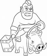 Clash Clans Hog Rider Corredor Amado Mago Coloringpages101 Poplembrancinhas sketch template