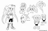 Splatoon Coloring Pages Characters Marie Printable sketch template