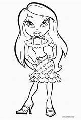 Bratz Coloring Pages Printable Kids Doll Cool2bkids Drawing Getdrawings sketch template