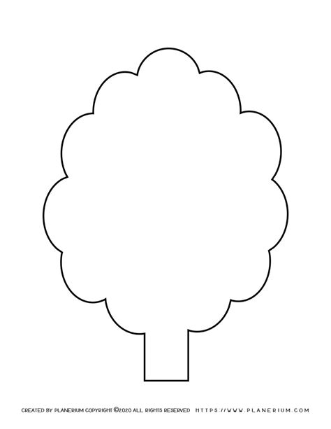 spring coloring page tree template planerium