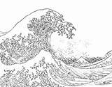 Morze Hokusai Kolorowanka Antystresowe Kanagawa Druku Landscape Bestcoloringpagesforkids Mares Ola Drukowanka Pokoloruj Wydrukuj Malowankę sketch template